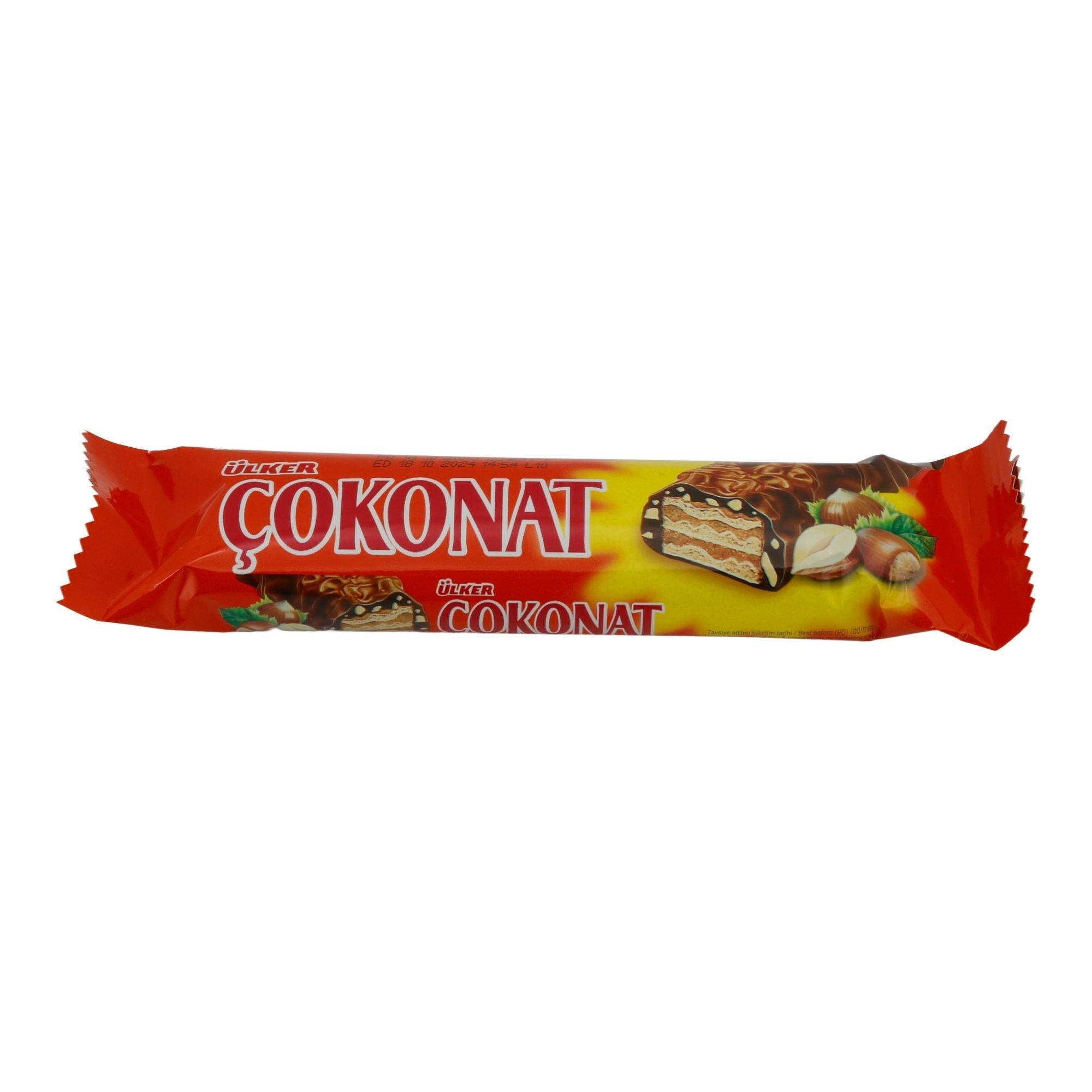 Waffelriegel Ülker | Çokonat | Knusprig, Haselnüsse & Schokolade | 33 g UELKER